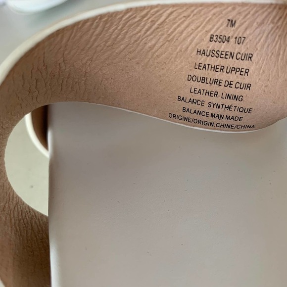 Aqua College Sloan White Leather Open Toe Strap Slide Sandal Women's US size 7M - Picture 10 of 11